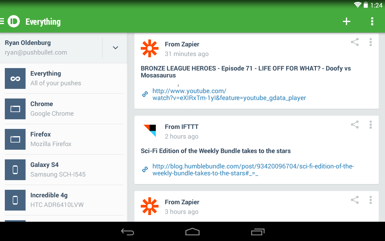 Pushbullet - screenshot