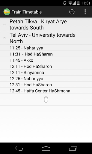 Israel Railways Timetable