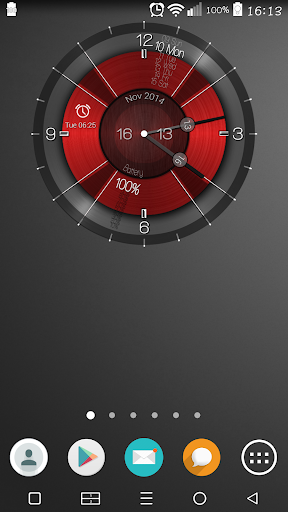 Red Mettalic Zooper Widget