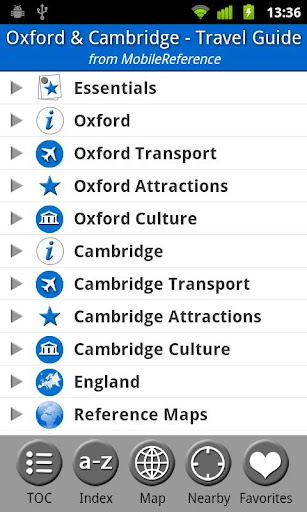 Oxford Cambridge Guide Map