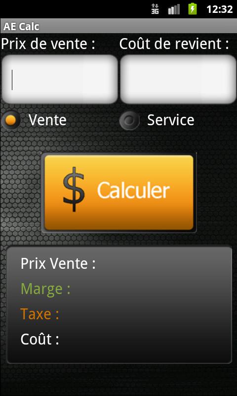 Auto-entrepreneur Calc Screen 3