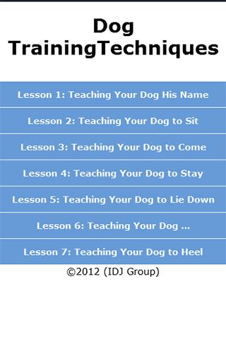 Dog Training Techniques