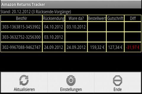 Amazon Returns Tracker Demo