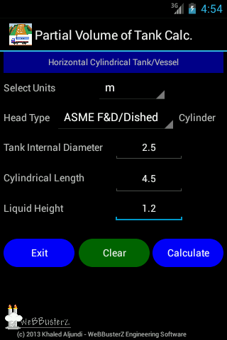 Volume of Tank Calculator