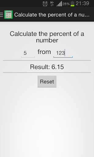 Percentage Calculator