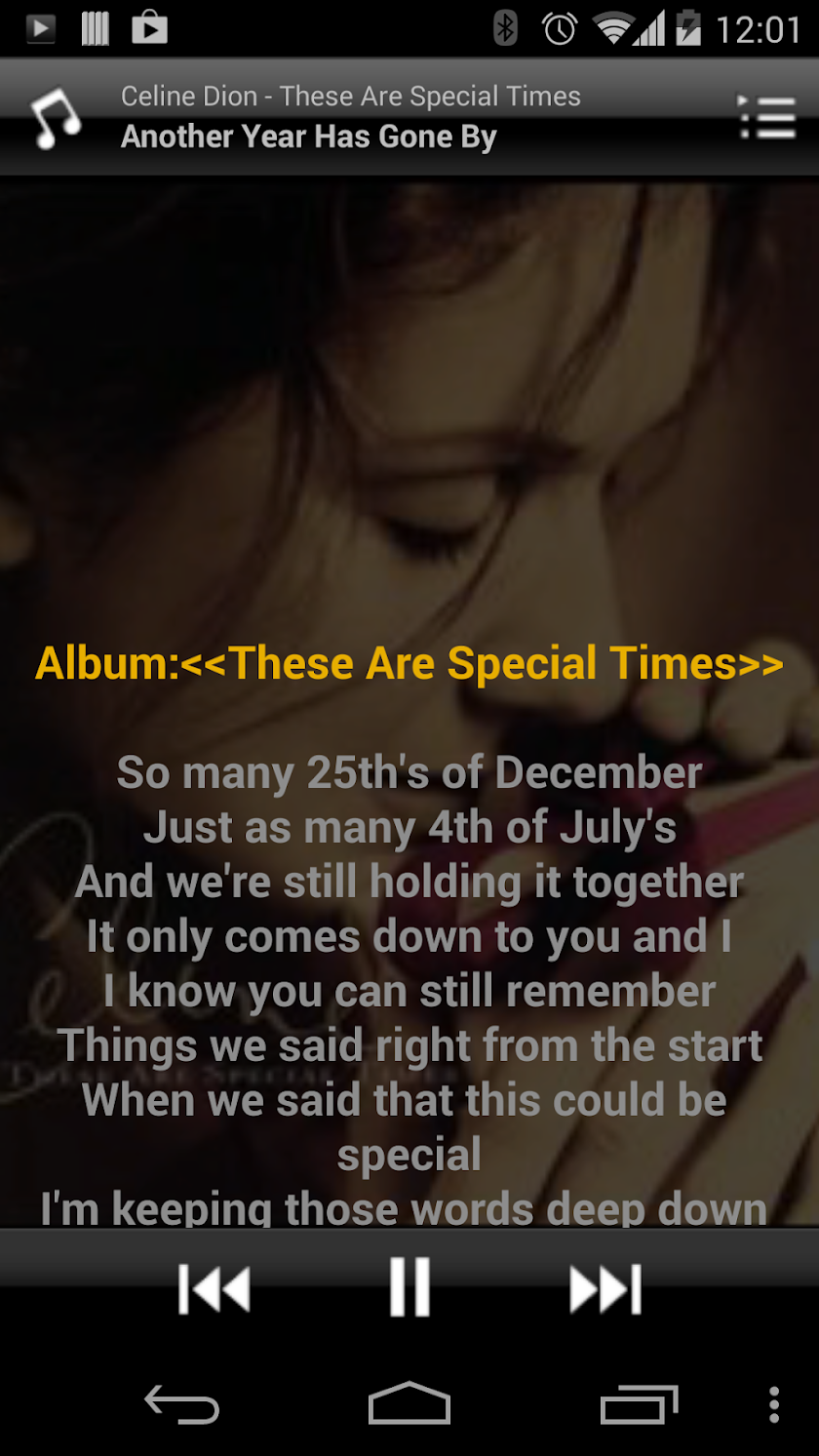 Crintsoft Music Player Screen 2