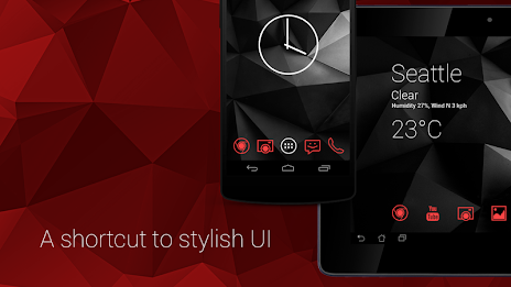 Minimalistic Icons | Red poster 6