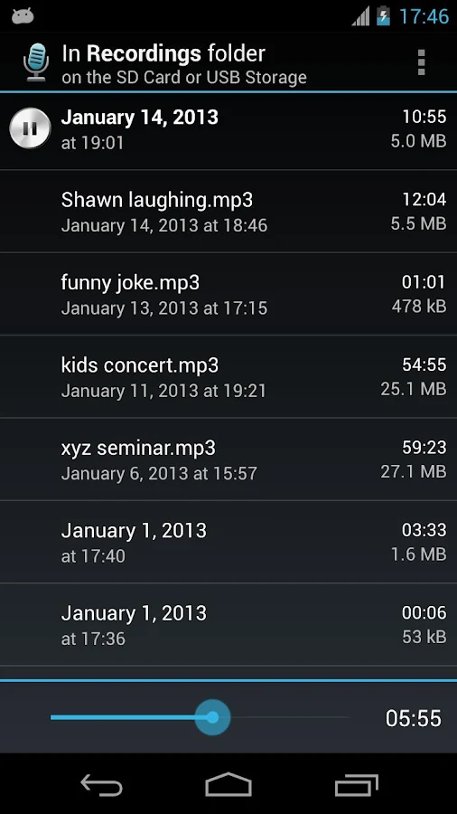 Hi-Q MP3 Voice Recorder (Full) - screenshot