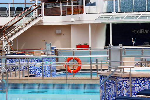 A look at the pool and Pool Bar aboard Celebrity Solstice. 