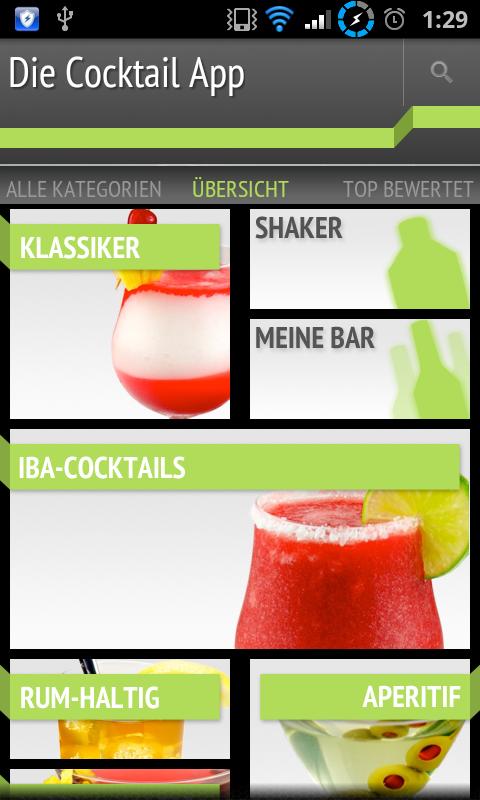 Android application Die Cocktail App screenshort