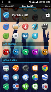 Pebbles HD Apex Nova Holo Adw v2.1 APK