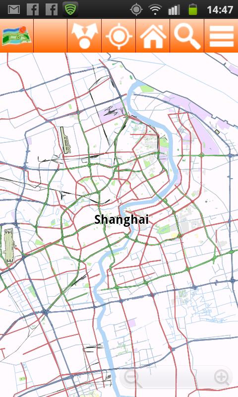 Android application Shanghai Offline mappa Map screenshort