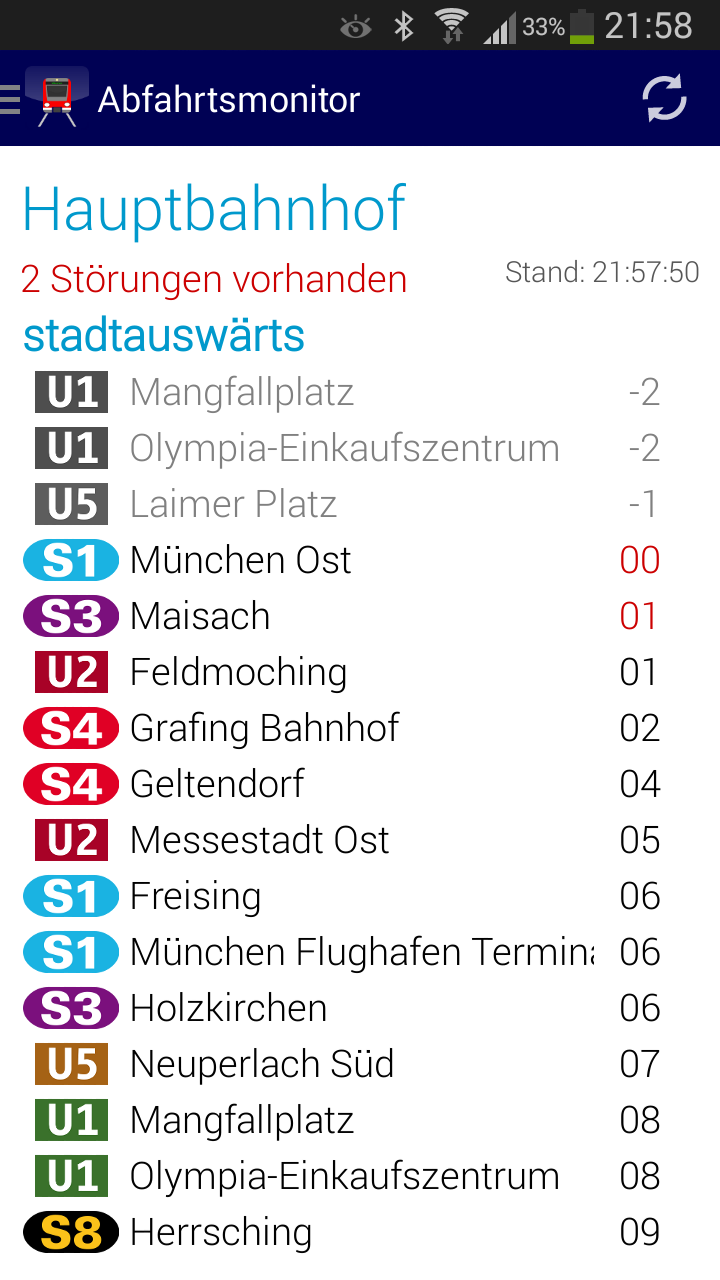 Abfahrtsmonitor Screen 2