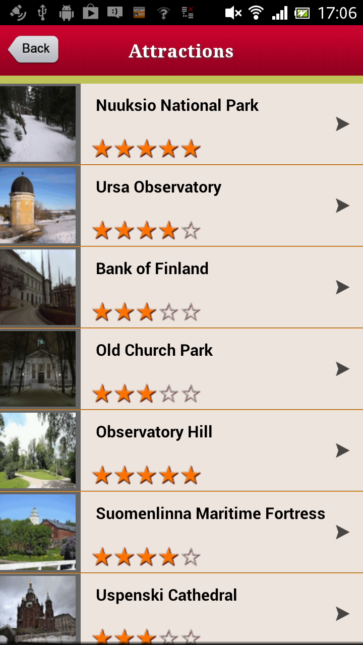 Helsinki Offline Guide Screen 3