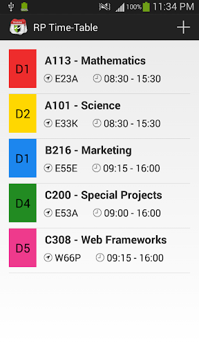 RP Time-Table