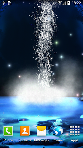 Night 3D Waterfall Wallpaper