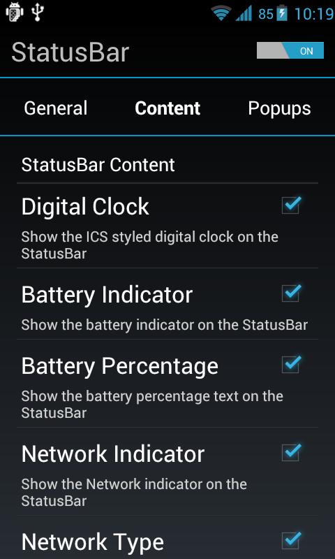 status bar galaxy cho android