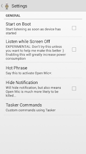 Open Mic+ for Google Now - screenshot thumbnail