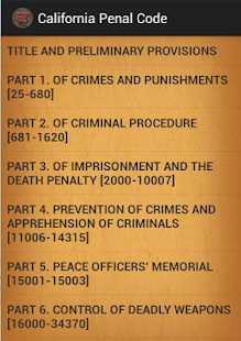CALIFORNIA PENAL CODE Screenshots 0