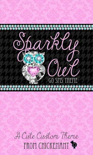 Pink Sparkly Owl Theme SMS