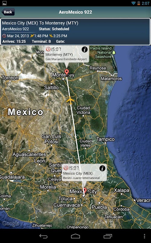Monterrey mexico airport map