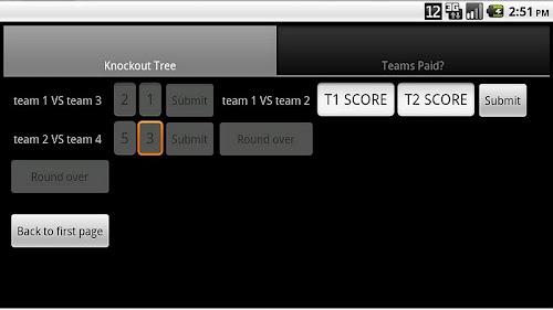 Android application Tournament Organiser screenshort