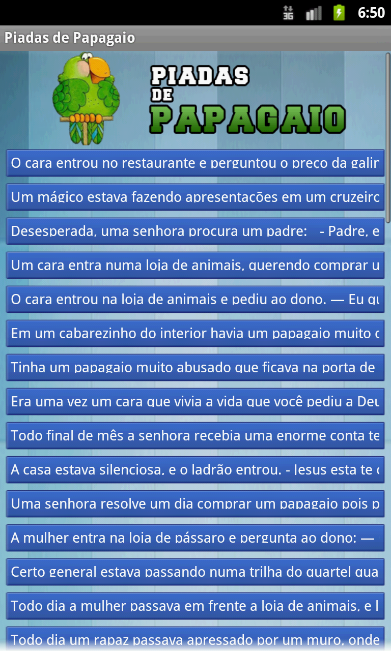Piadas de Papagaio Screen 1