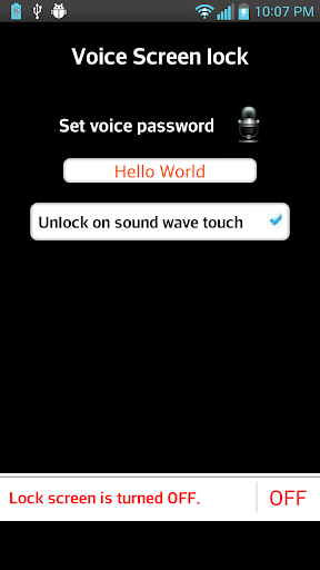 Voice Lock Screen