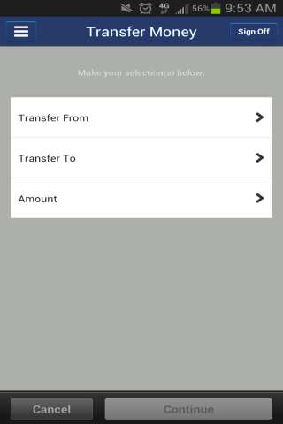 FNBT &amp; FCB Mobile Banking Screen 3