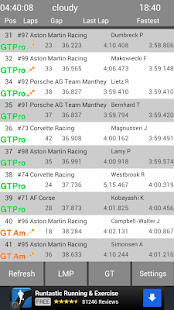 Le Mans & WEC Live Timing - náhled