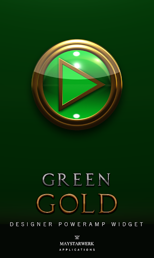 Poweramp Widget Green Gold