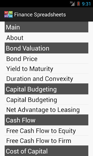 Finance Spreadsheets