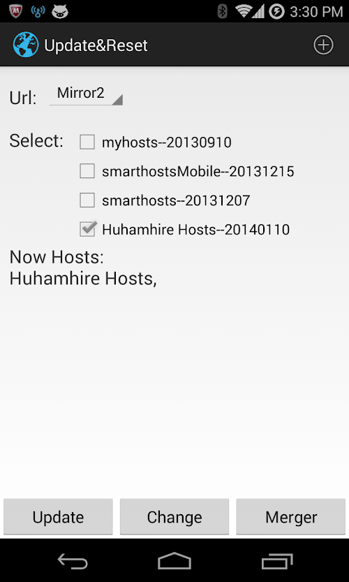 Android application Hosts Sync (Root) screenshort