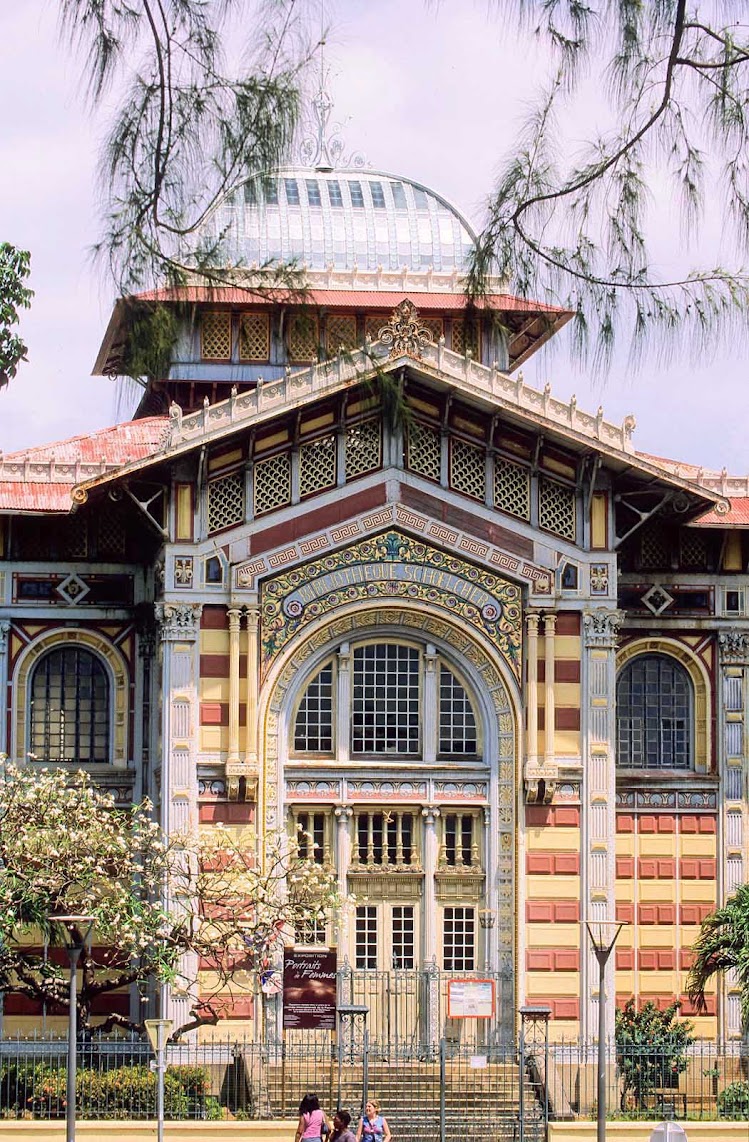 Shoelcher's Library, built in 1883, is a historical landmark that functions as an educational center today.