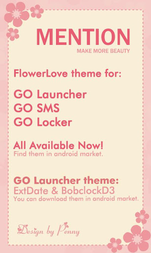 Flowerlove Theme GO Locker
