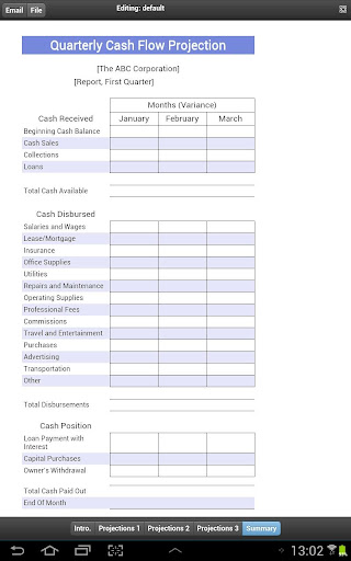 【免費財經App】Quarterly Cashflow Projections-APP點子