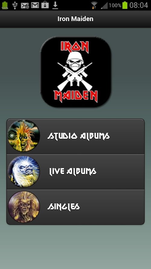 Android application Iron Maiden screenshort