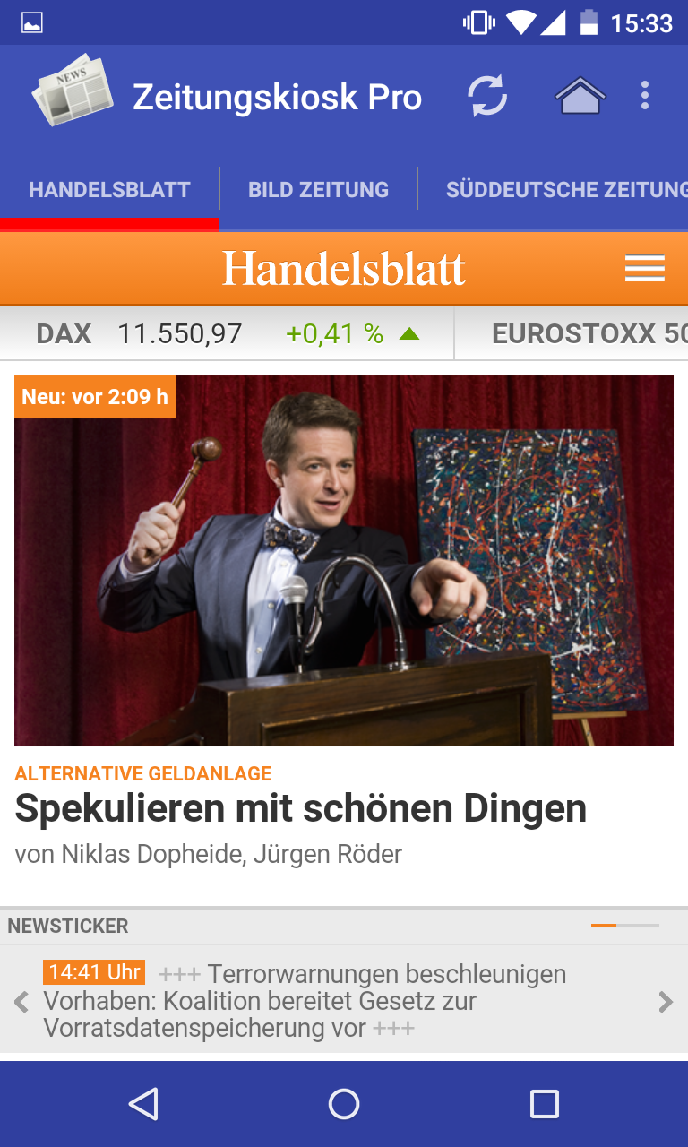Zeitungskiosk Pro Screen 1