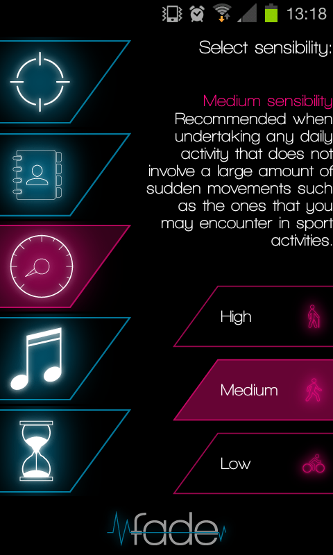    Fade: fall detector- screenshot  