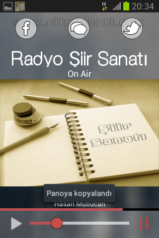 Radyo Şiir Sanatı Mobil Player