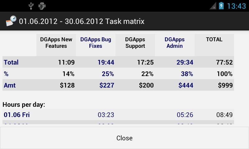 Time Recording Android