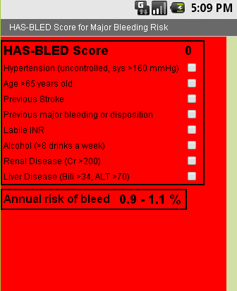 Medical Scores Screen 3