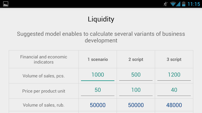 Business calculator Screen 3