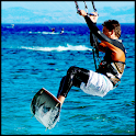 Kitesurfing illustrated logo