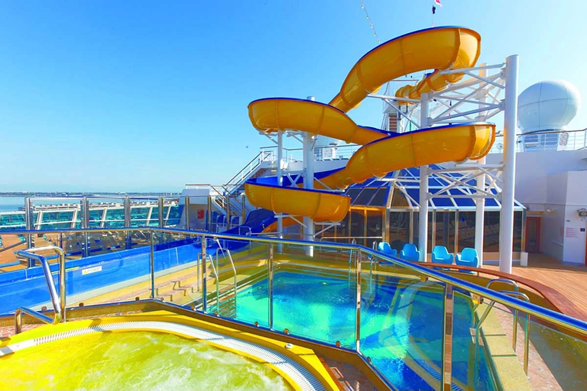 Costa-Favolosa-water-slide - The water slide on deck 13 of Costa Favolosa.