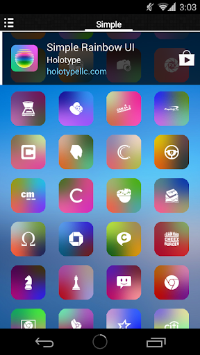 【免費個人化App】Simple Rainbow UI - Icon Pack-APP點子