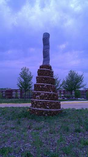 SIUE Brick Spiral Sculpture
