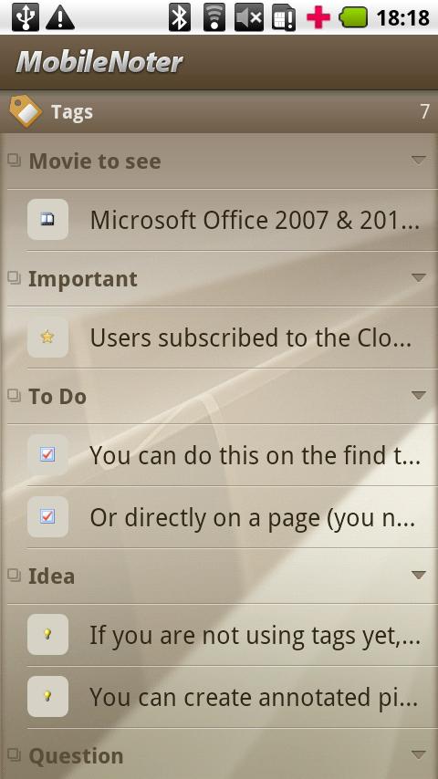 MobileNoter SE Screen 3