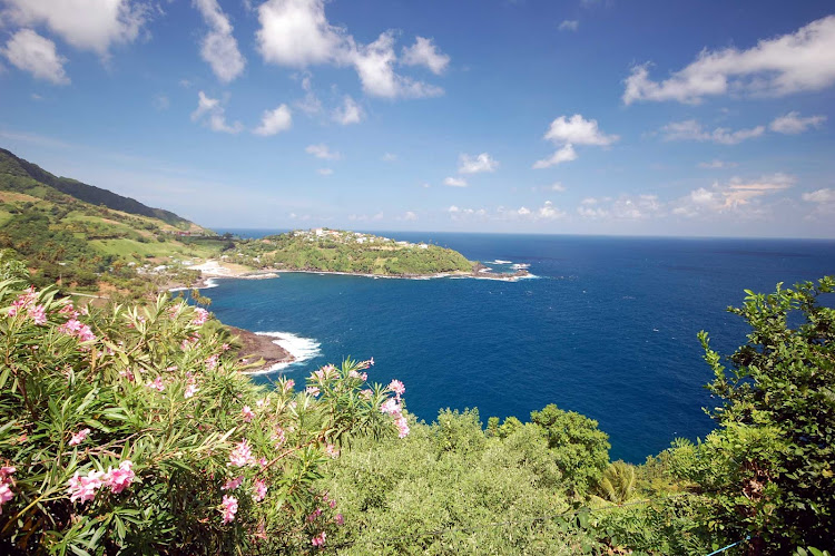 The view north to Owia salt pond on St. Vincent and the Grenadines.