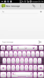 TouchPal White Frame Pink skin